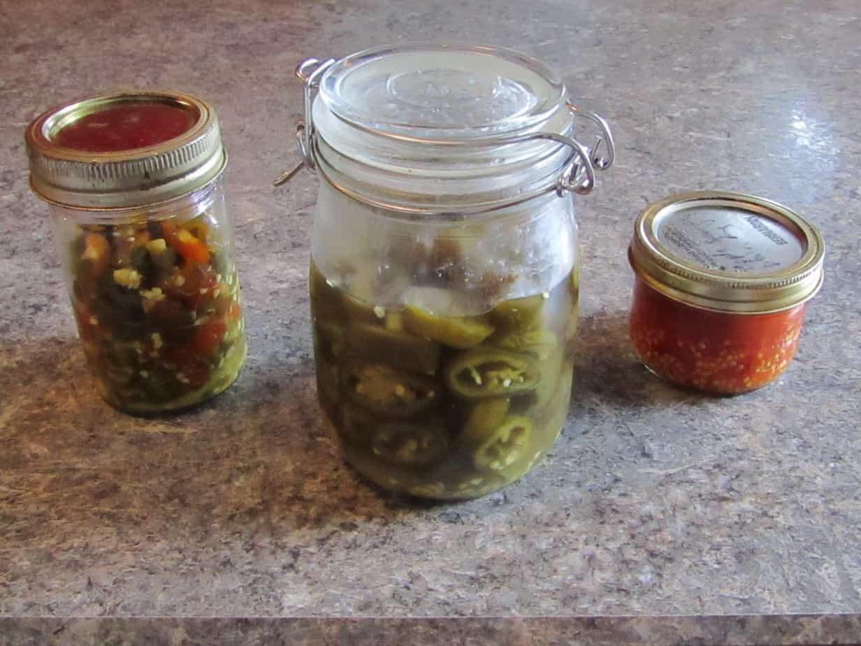 Three Jars of Fermented Peppers