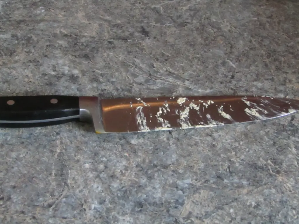 Dirty kitchin knife