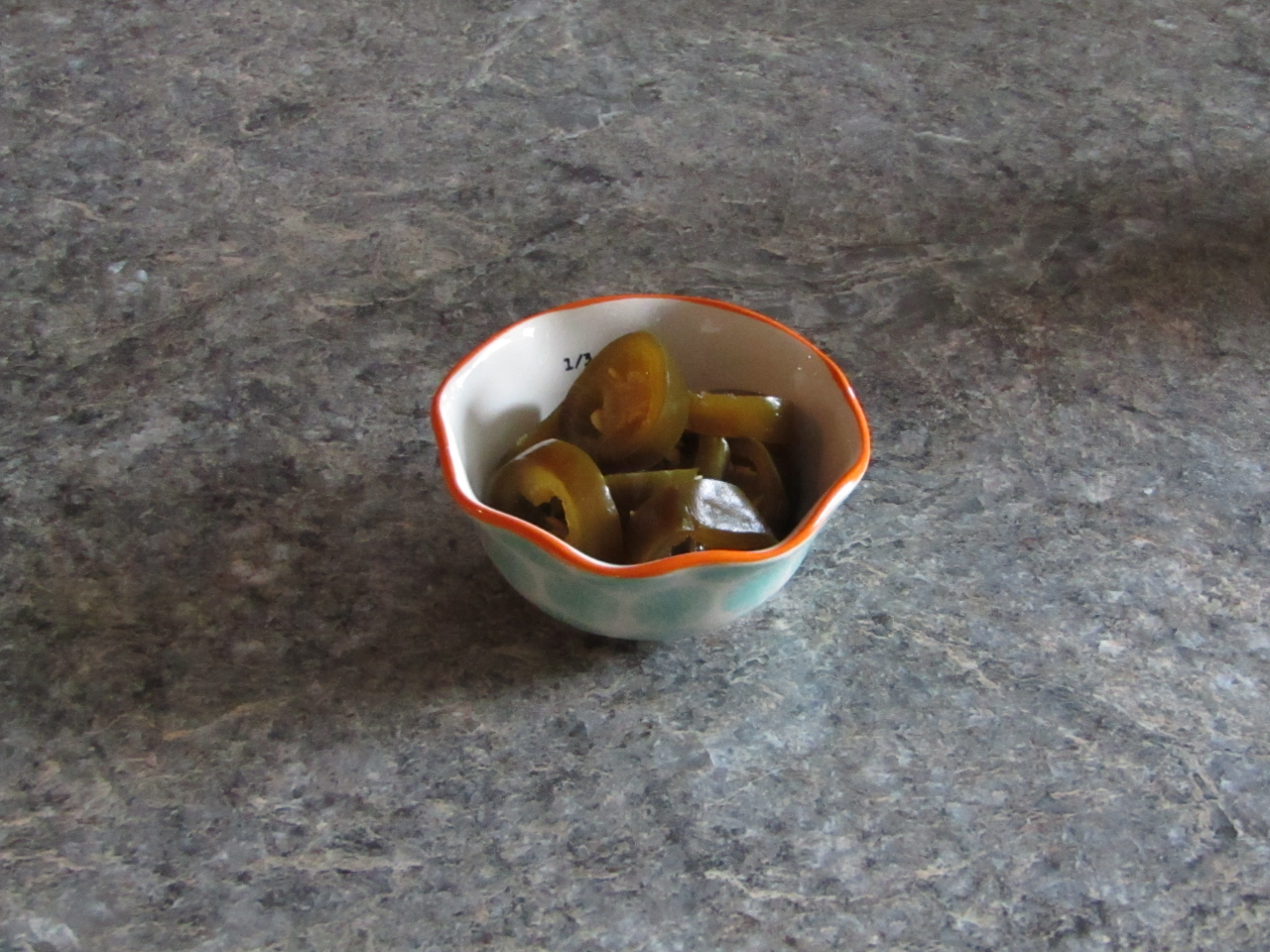 small bowl of jalapenos